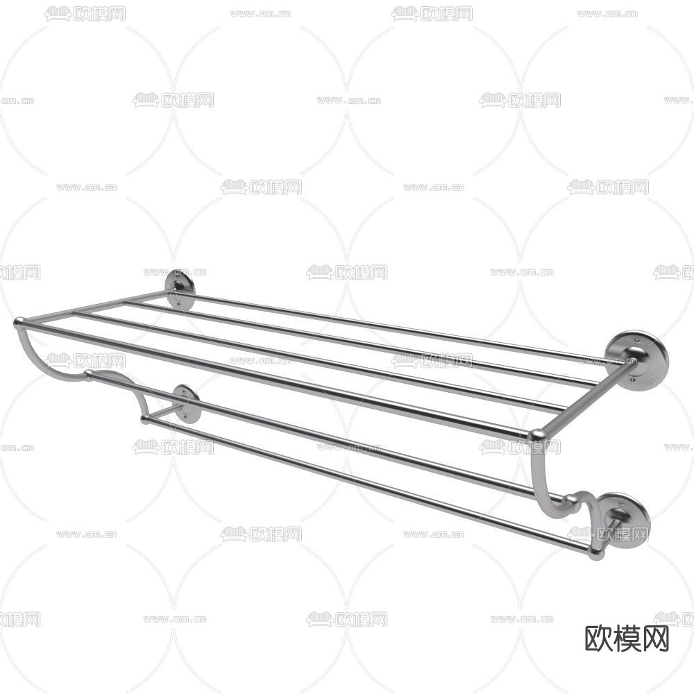 现代不锈钢浴室架免费3d模型下载