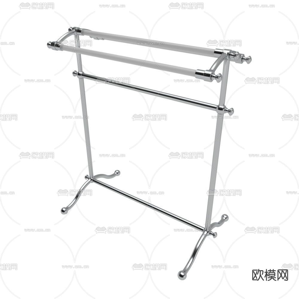 现代不锈钢浴室架免费3d模型下载