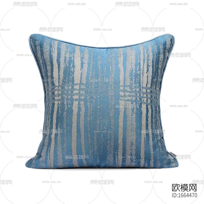 现代轻奢蓝色布艺创意纹理抱枕下载