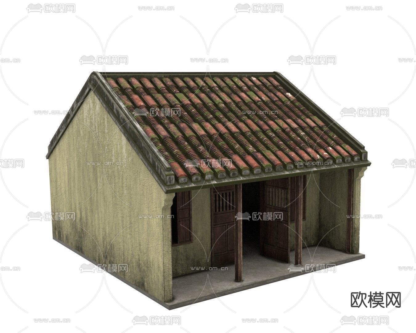 现代复古建筑构件免费3d模型