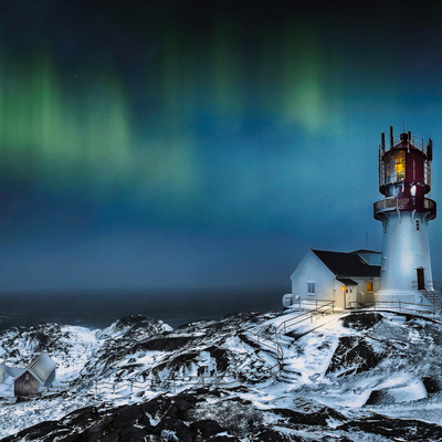  北欧极光外景贴图 