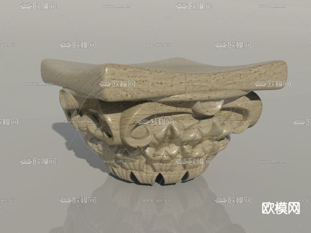 现代柱子雕花免费3d模型下载