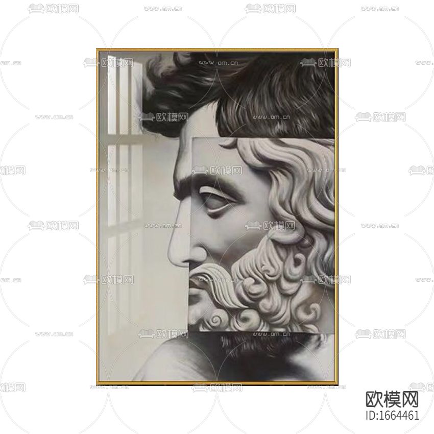 现代简约创意人像拼接装饰画