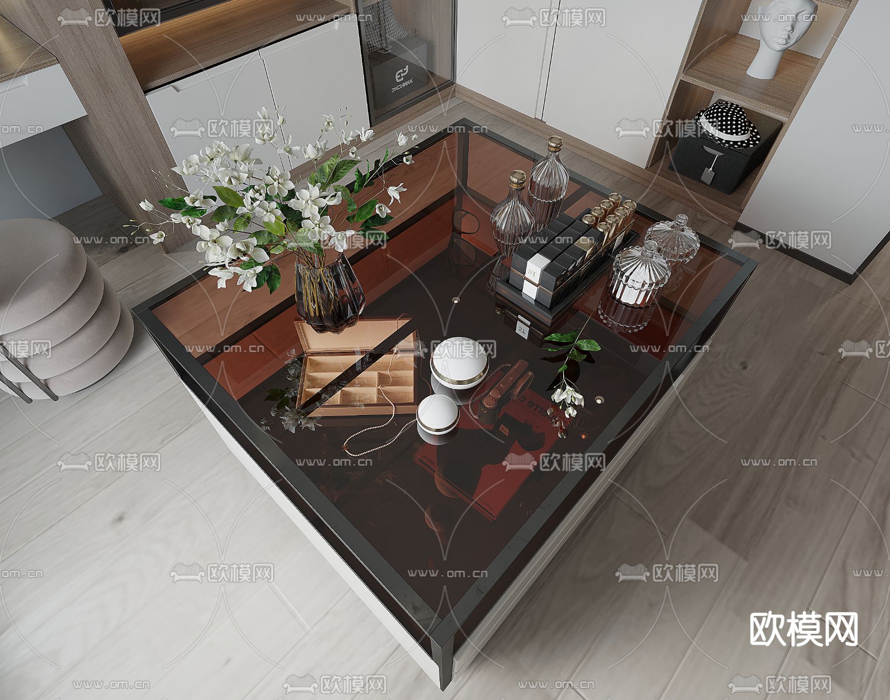 现代衣帽间3d模型