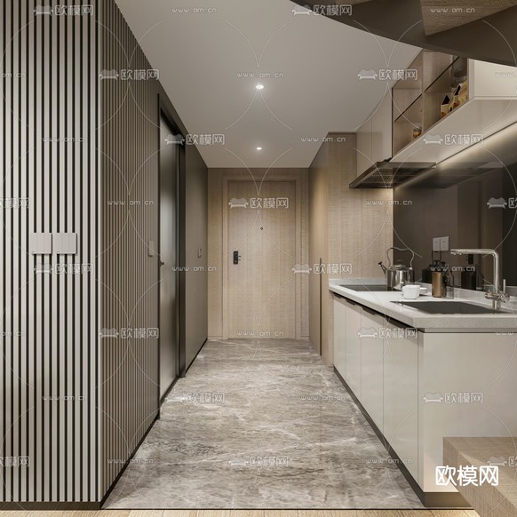 现代复式公寓3d模型下载(渲染图4)
