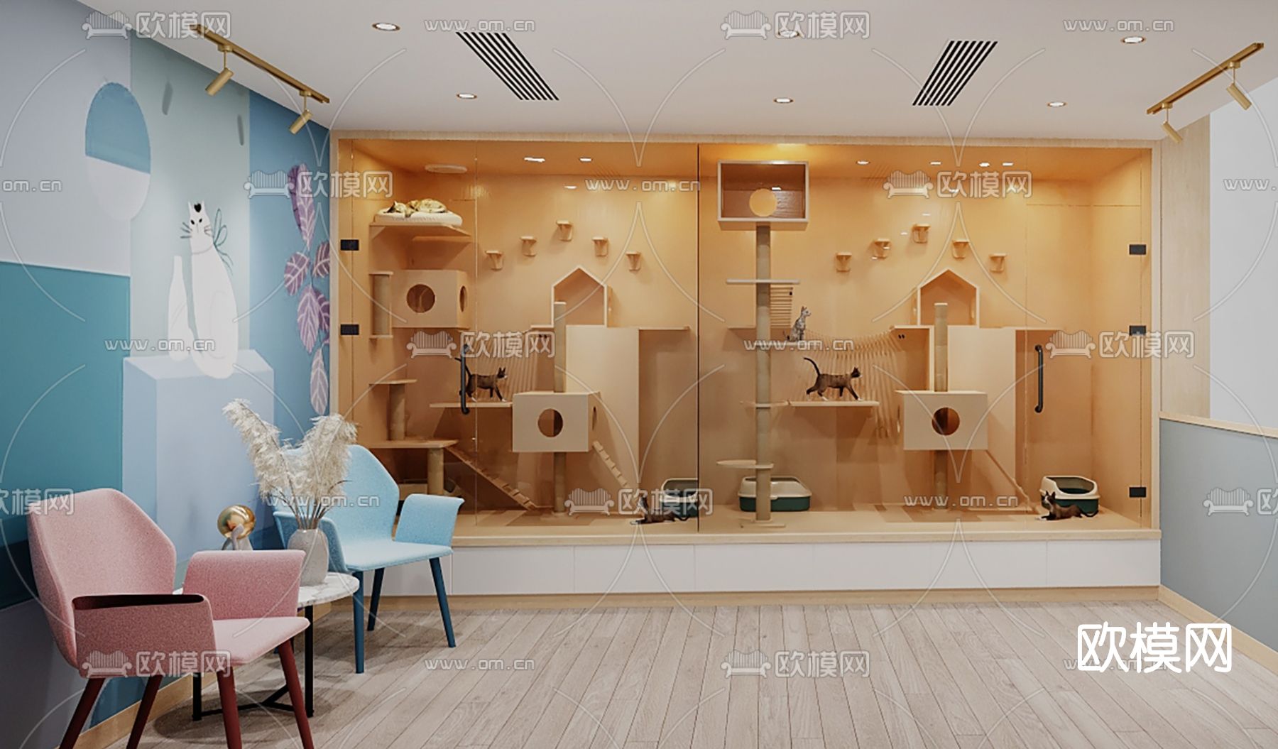 北欧宠物店3d模型下载（渲染图2）