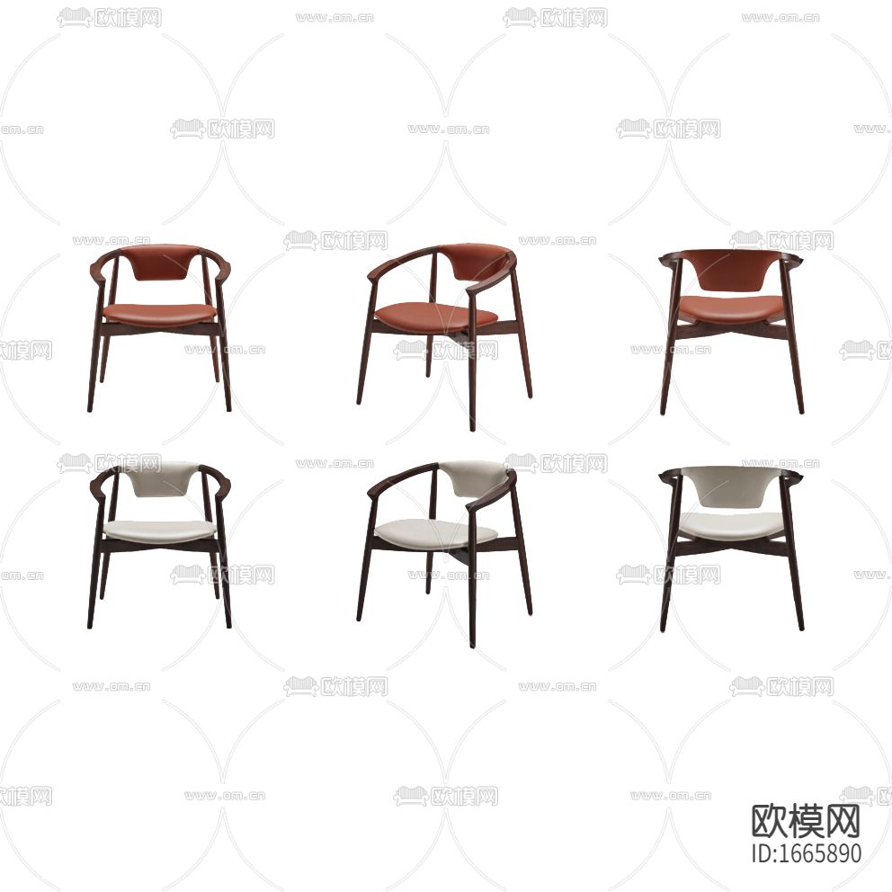 新中式简约禅意实木皮革休闲椅