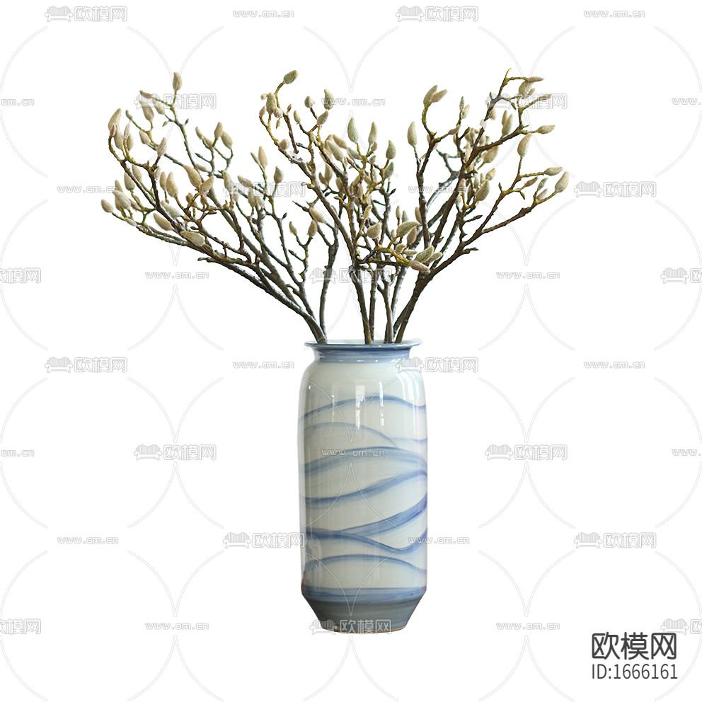 新中式简约禅意陶瓷花瓶摆放花艺下载