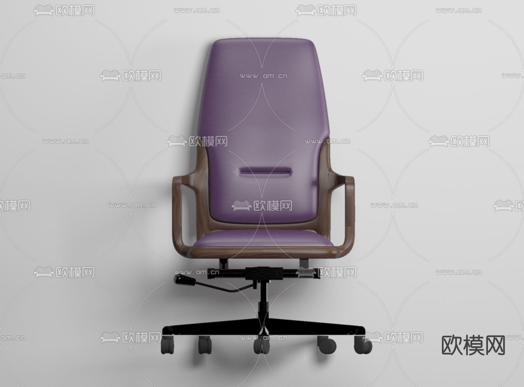 现代皮革办公椅免费3d模型下载