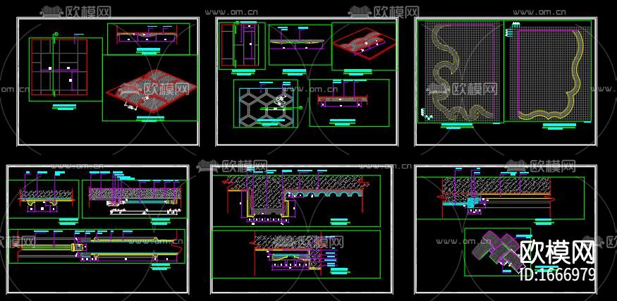 咖啡厅cad施工图下载（渲染图1）