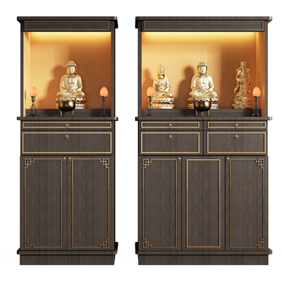  新中式佛龛su模型 