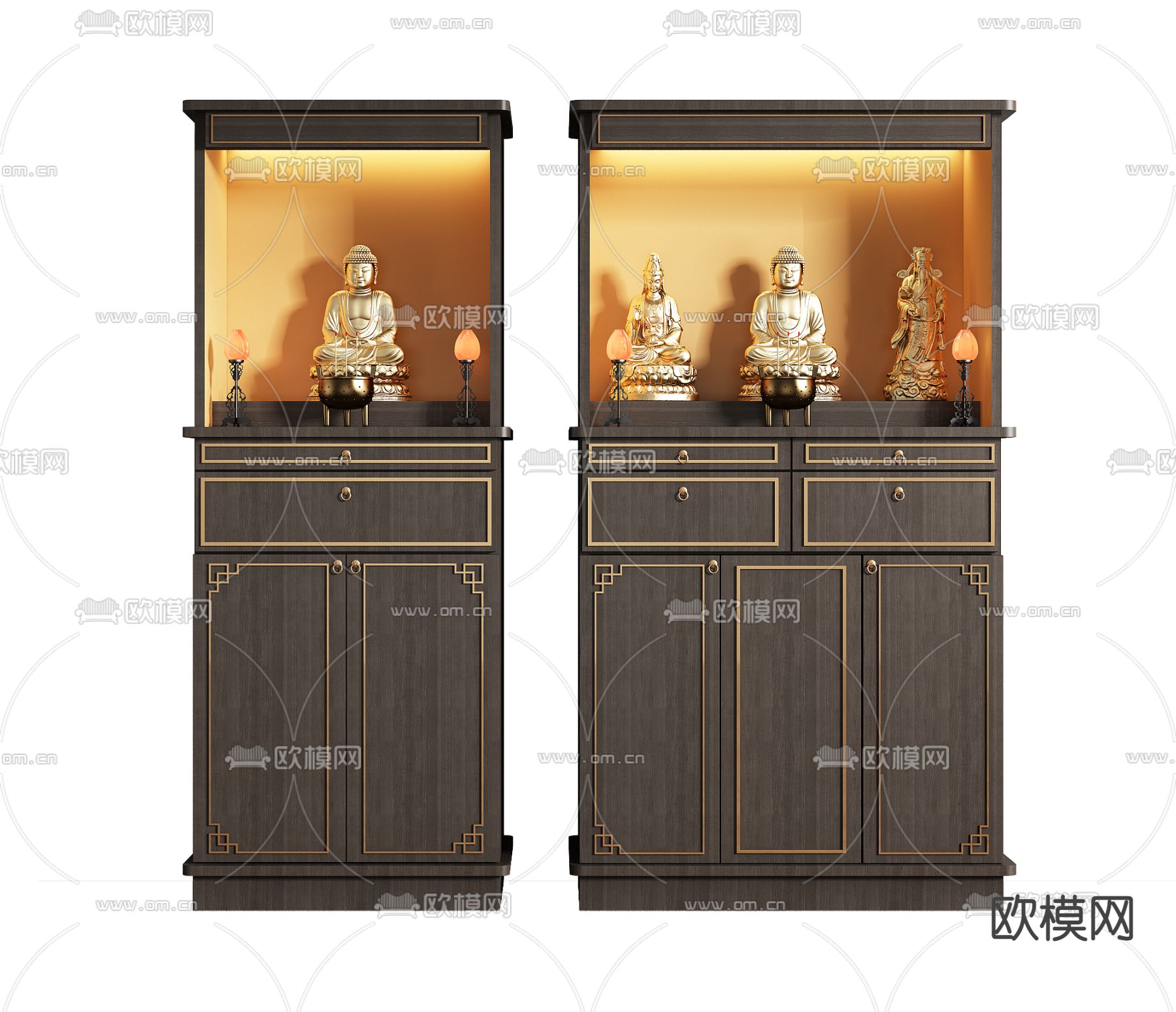 新中式佛龛 神龛3d模型下载