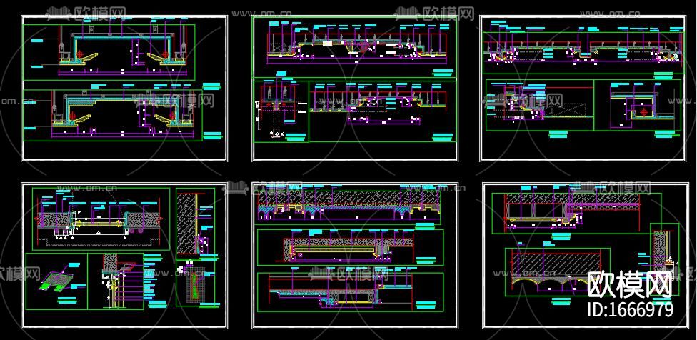 咖啡厅cad施工图下载（渲染图2）