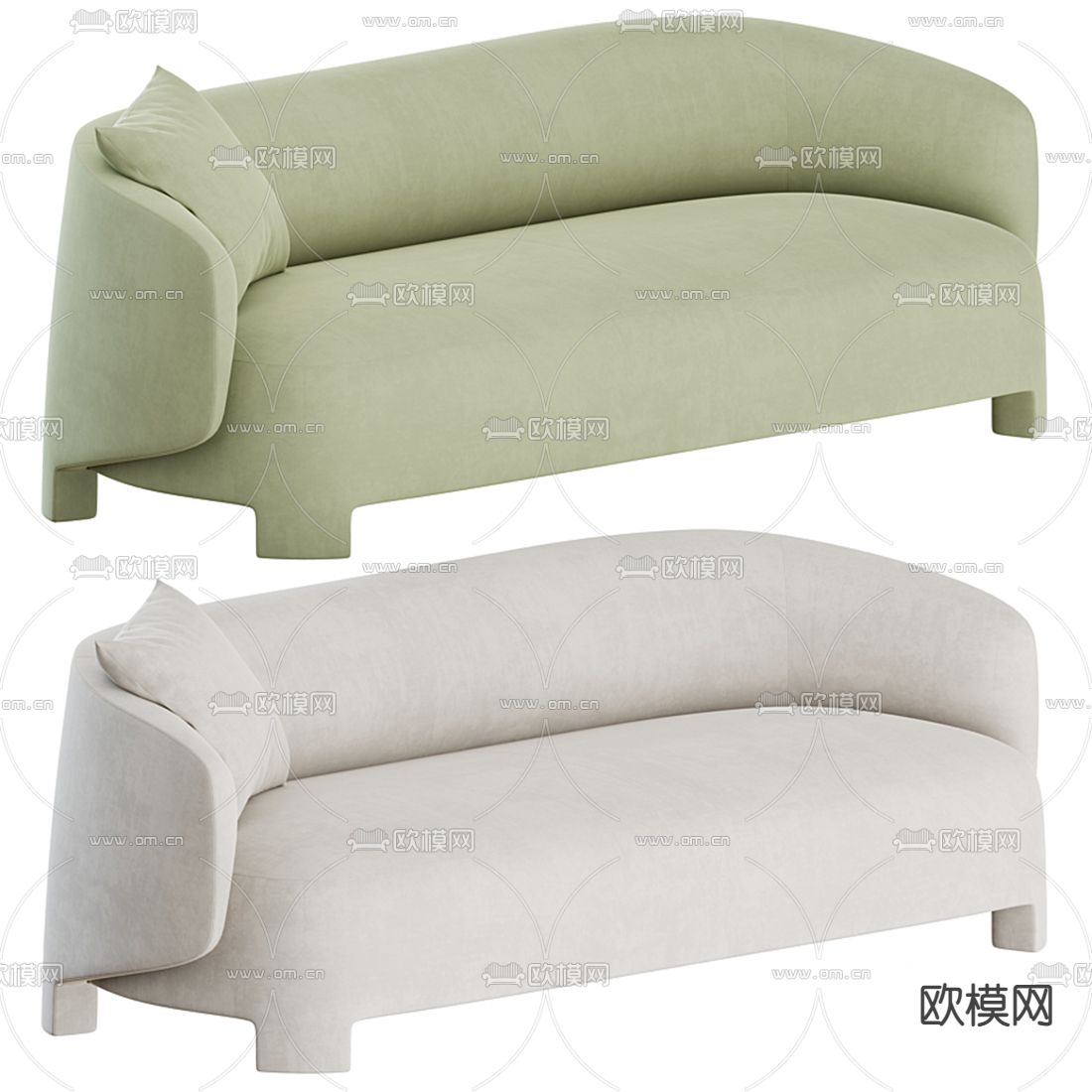 Ligne roset 双人沙发3d模型下载（渲染图1）
