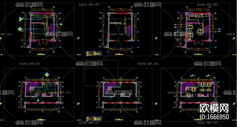 煲仔餐厅cad施工图下载（渲染图3）