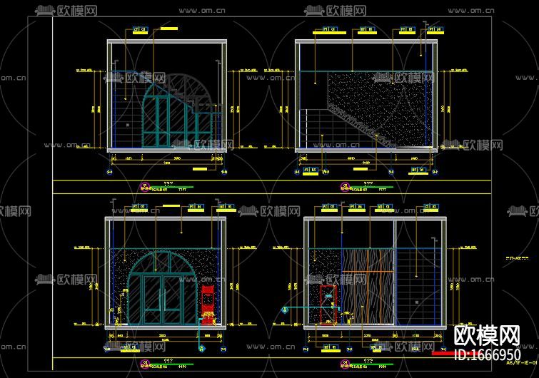 煲仔餐厅cad施工图下载（渲染图5）