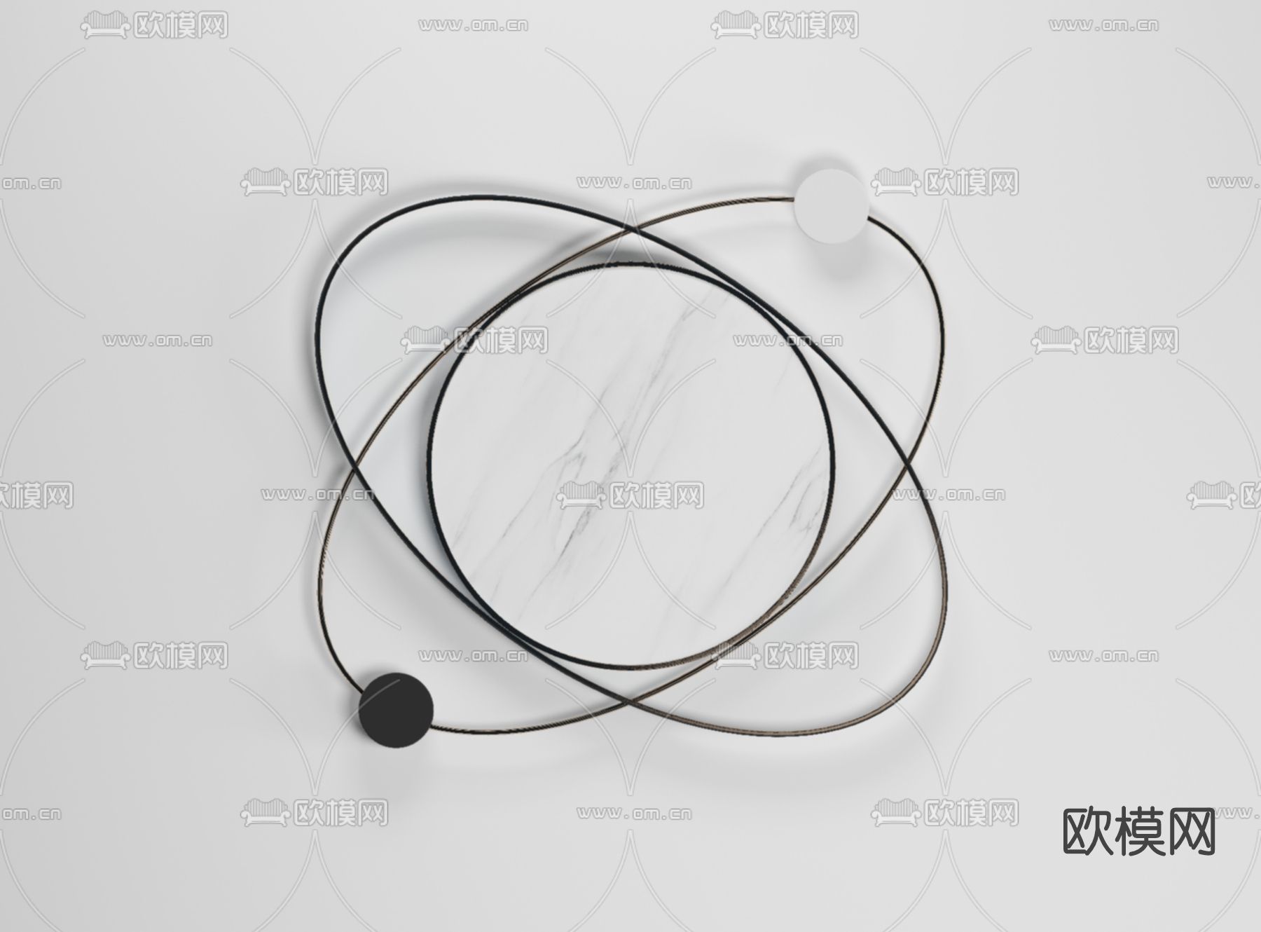 现代墙饰挂件免费3d模型下载