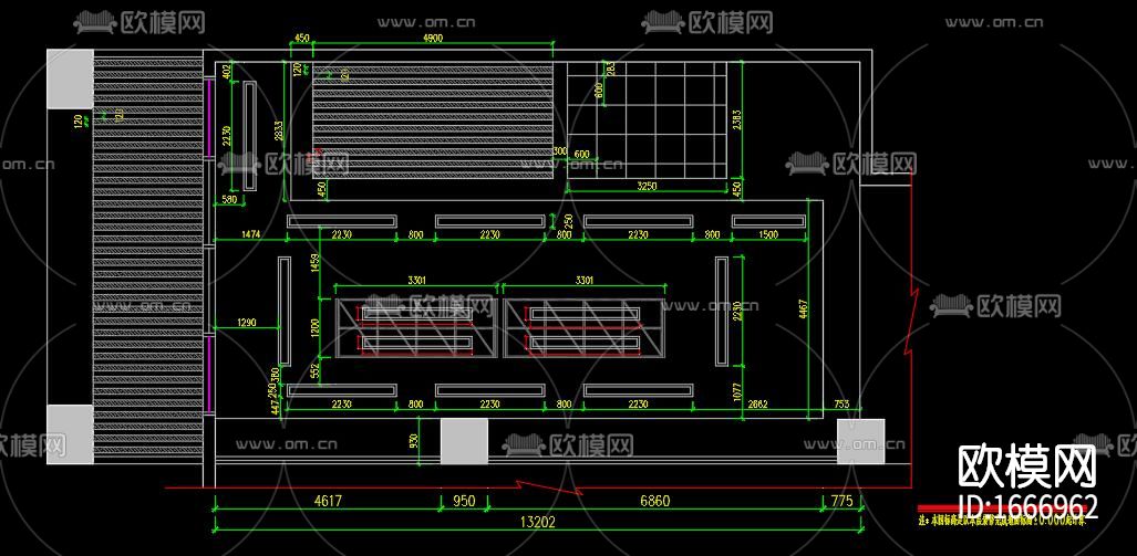 奶茶餐厅cad施工图下载（渲染图1）