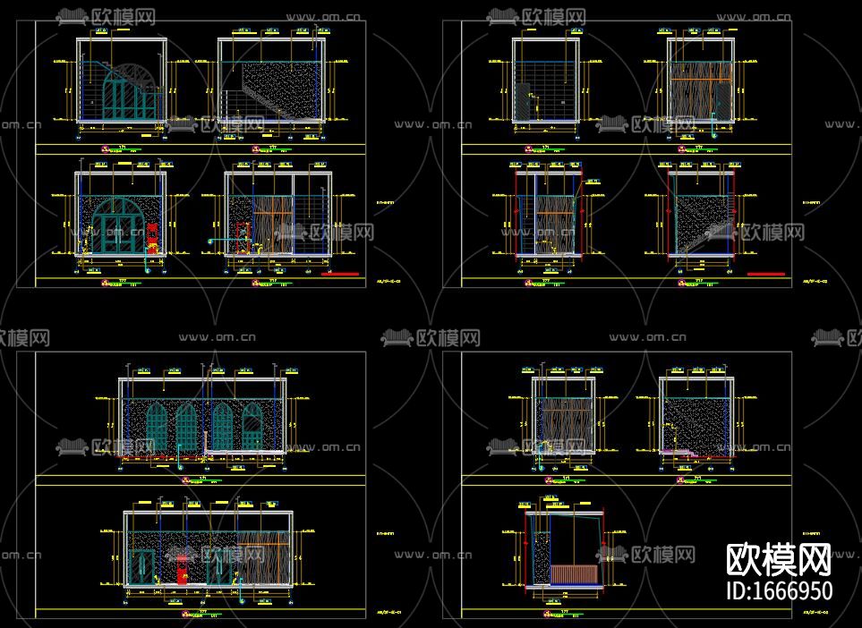 煲仔餐厅cad施工图下载（渲染图7）
