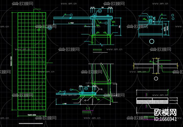 广告牌cad施工图下载（渲染图5）