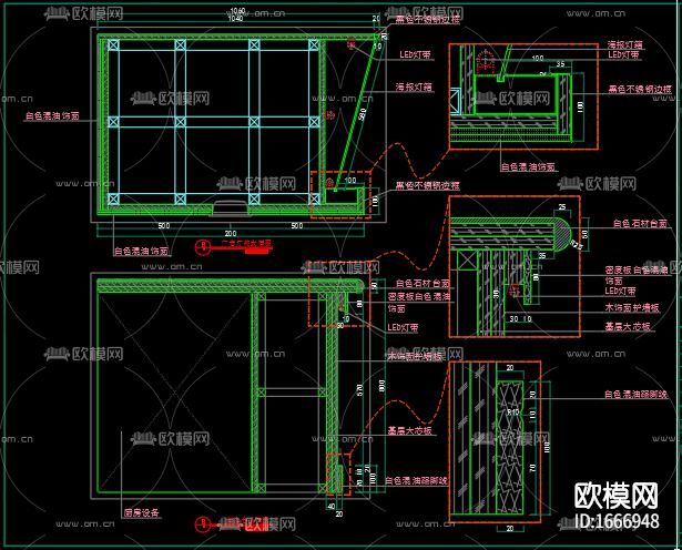 吐司餐厅cad施工图下载（渲染图9）