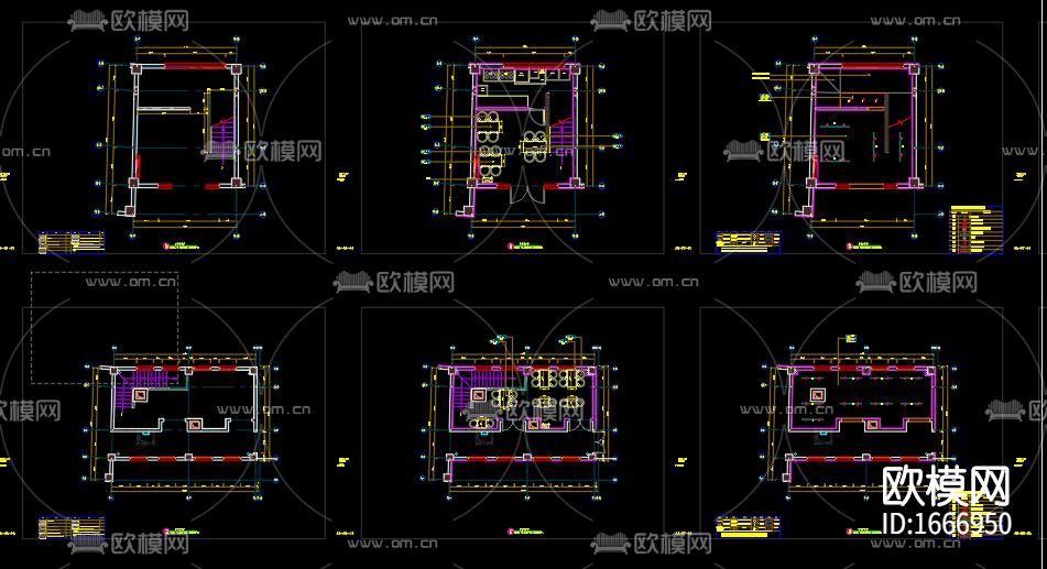 煲仔餐厅cad施工图下载（渲染图4）