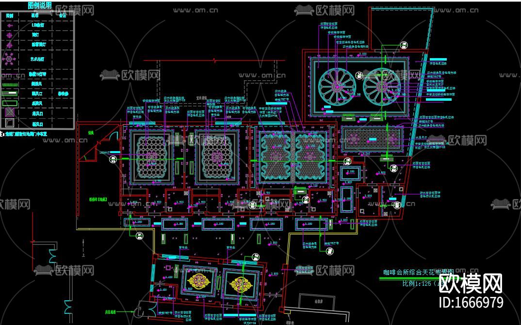 咖啡厅cad施工图下载（渲染图6）