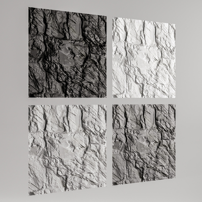 现代毛石拼花瓷砖su模型