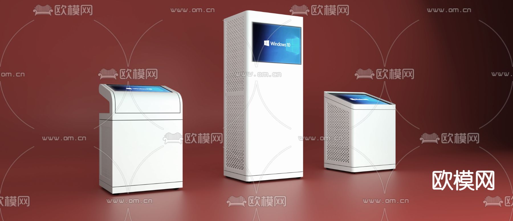 现代自助服务机3d模型下载（渲染图1）