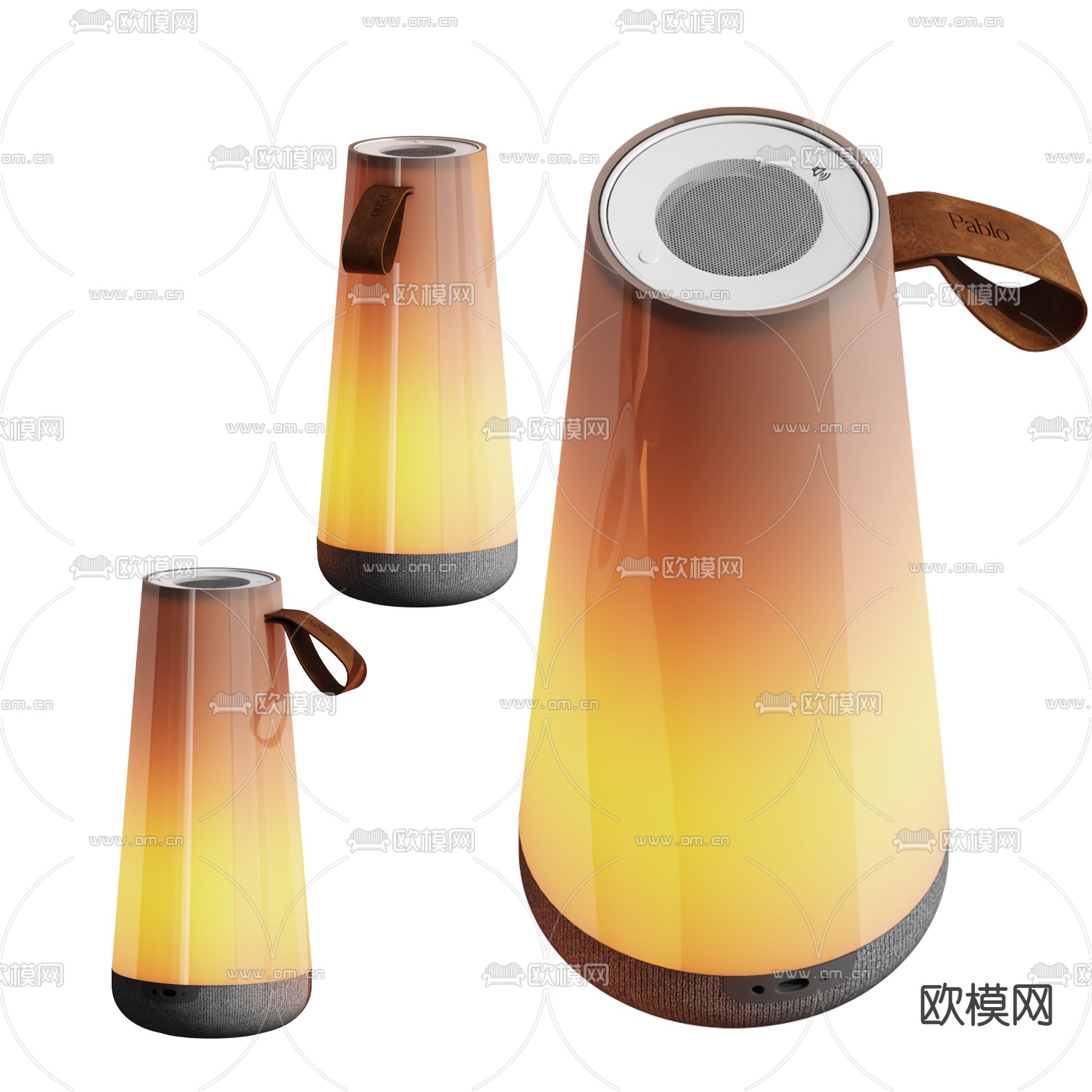 现代音响小夜灯3d模型