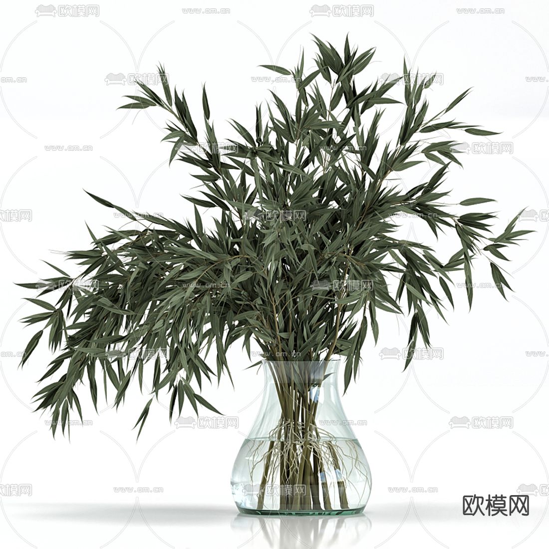 现代水生花瓶花艺3d模型下载（渲染图2）