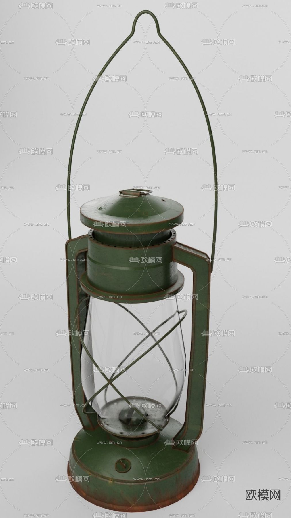 现代复古煤油灯免费3d模型下载