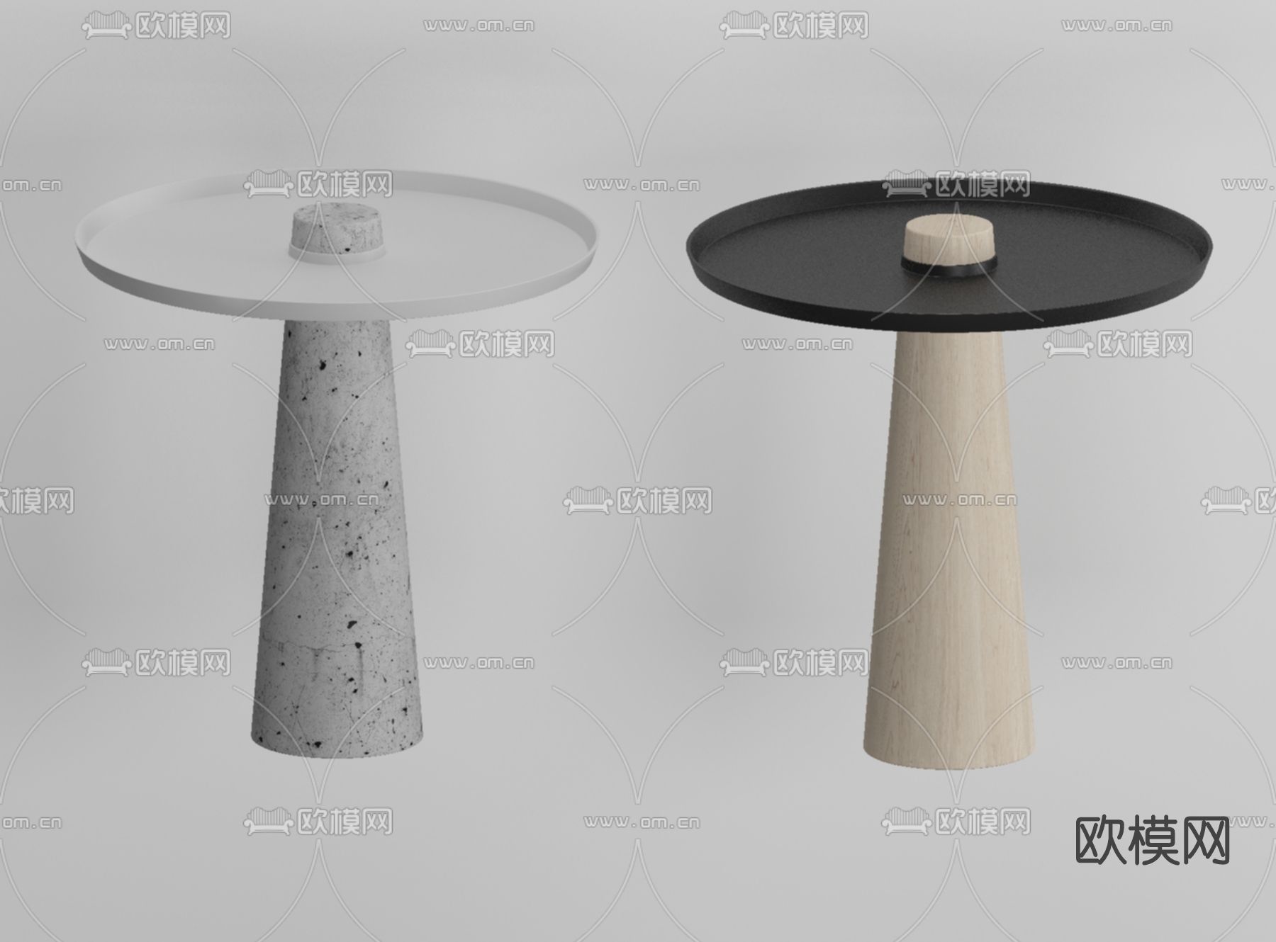 现代边几角几免费3d模型下载