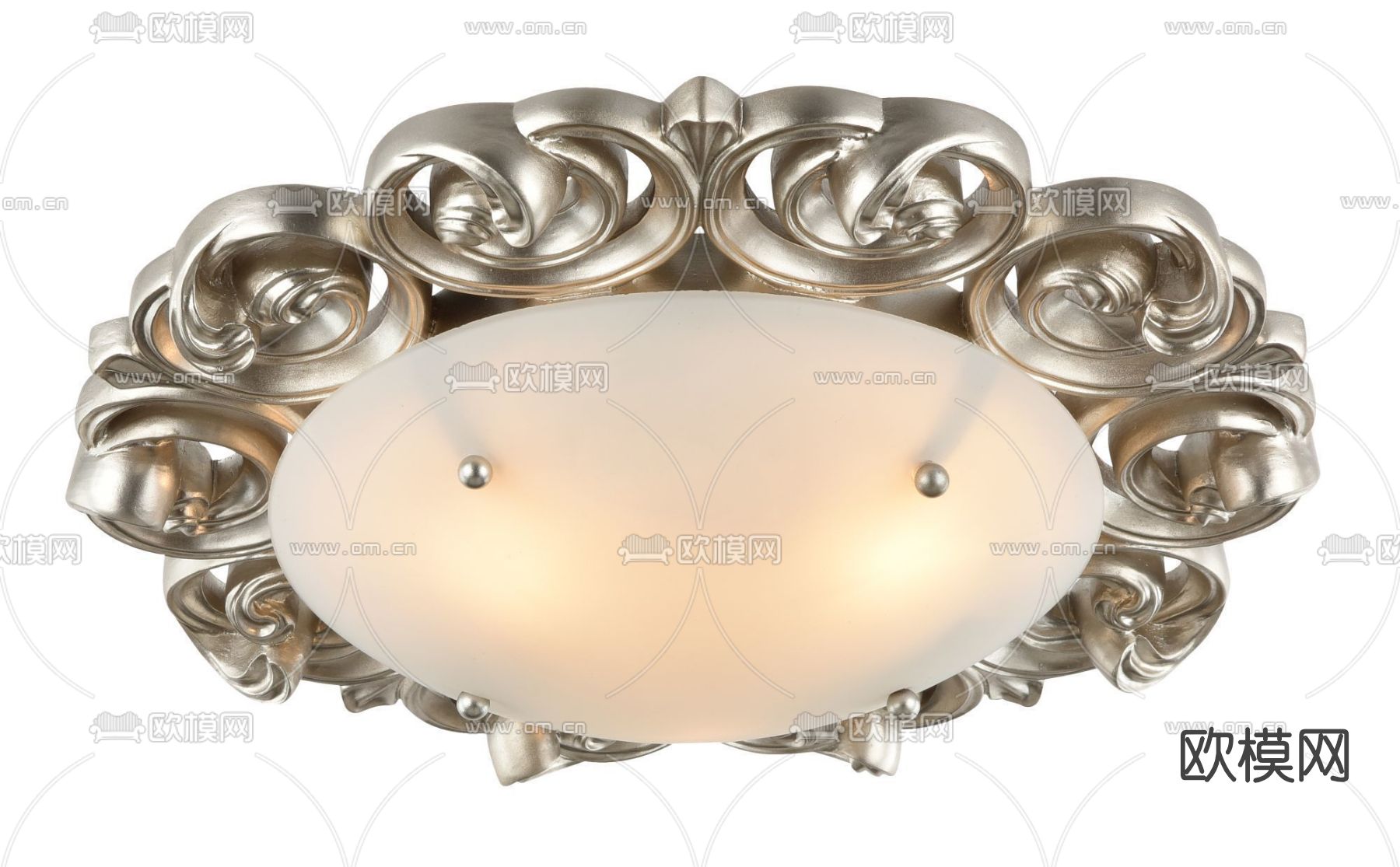 现代轻奢吸顶灯免费3d模型下载