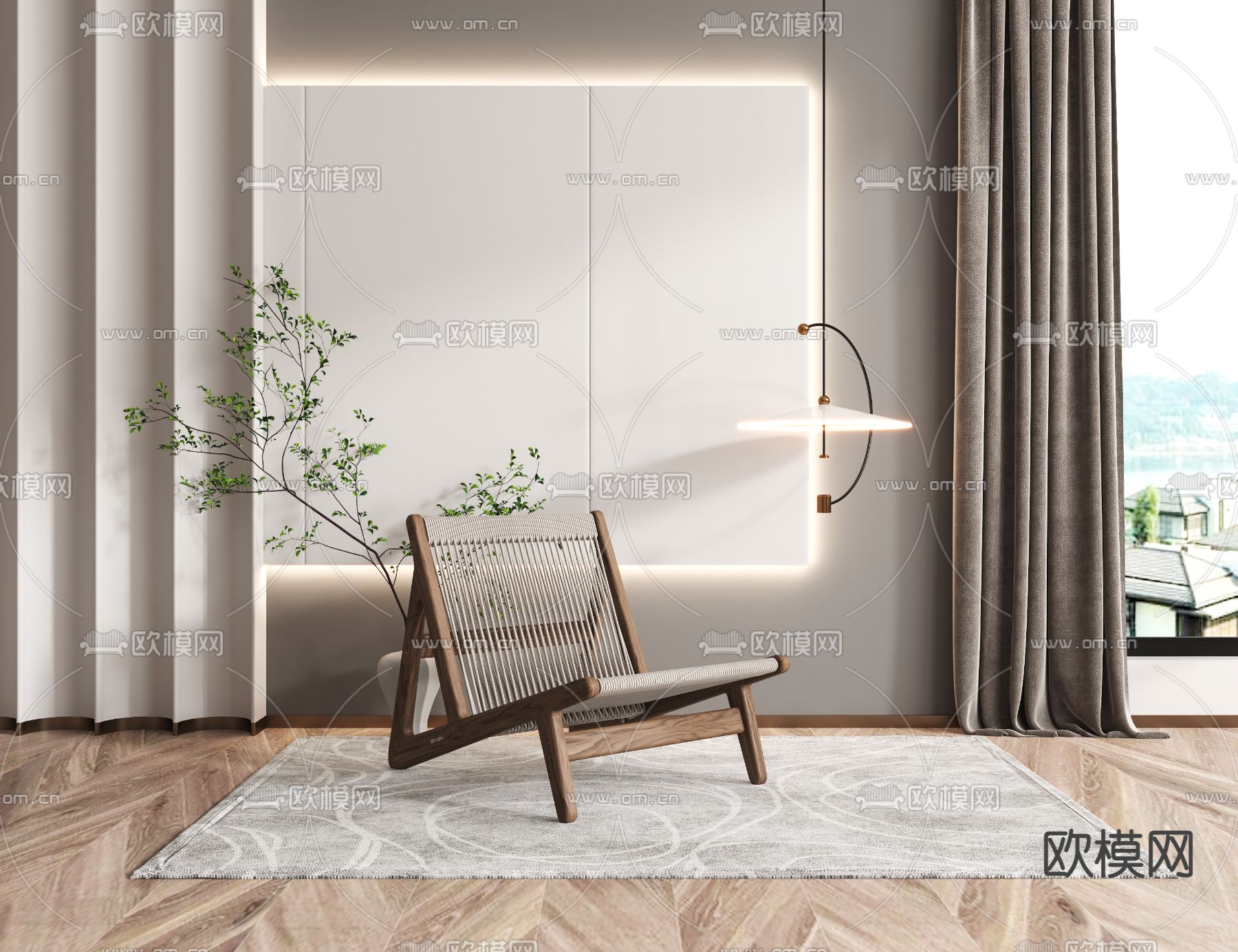 现代休闲椅3d模型
