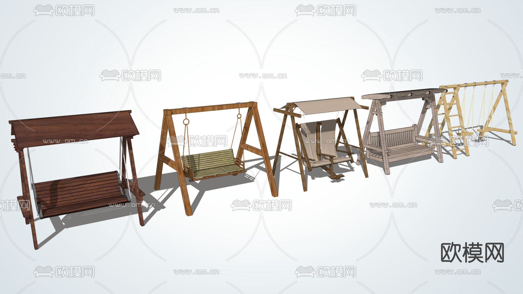 自然风吊椅秋千su模型下载（渲染图3）