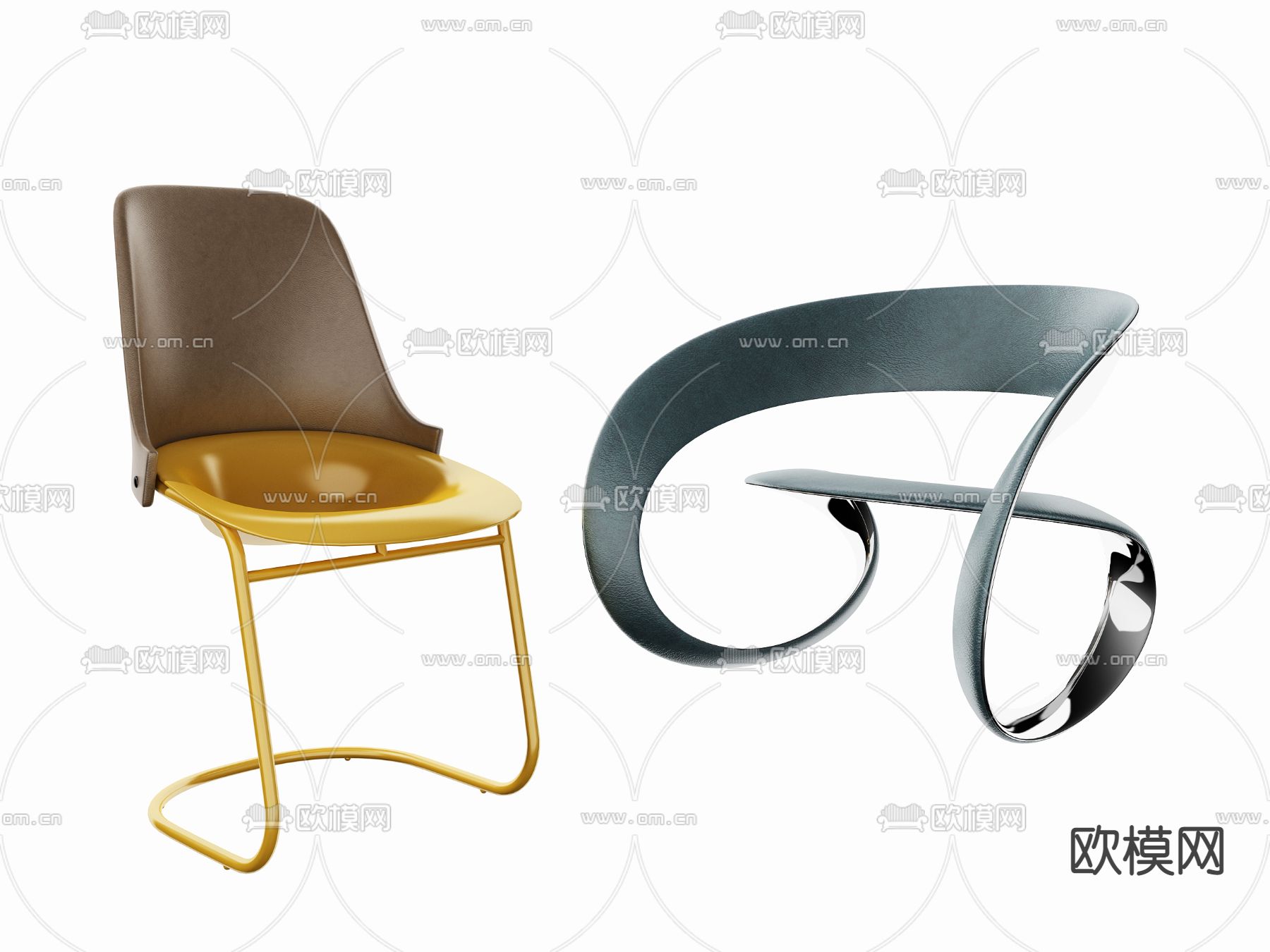 现代休闲椅3d模型