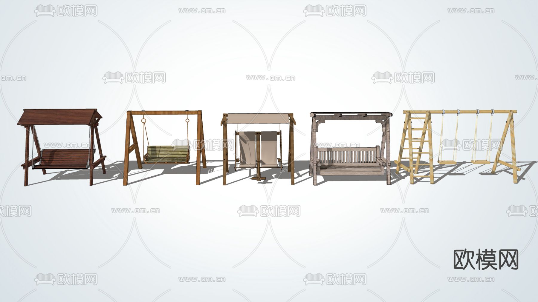 自然风吊椅秋千su模型下载（渲染图1）