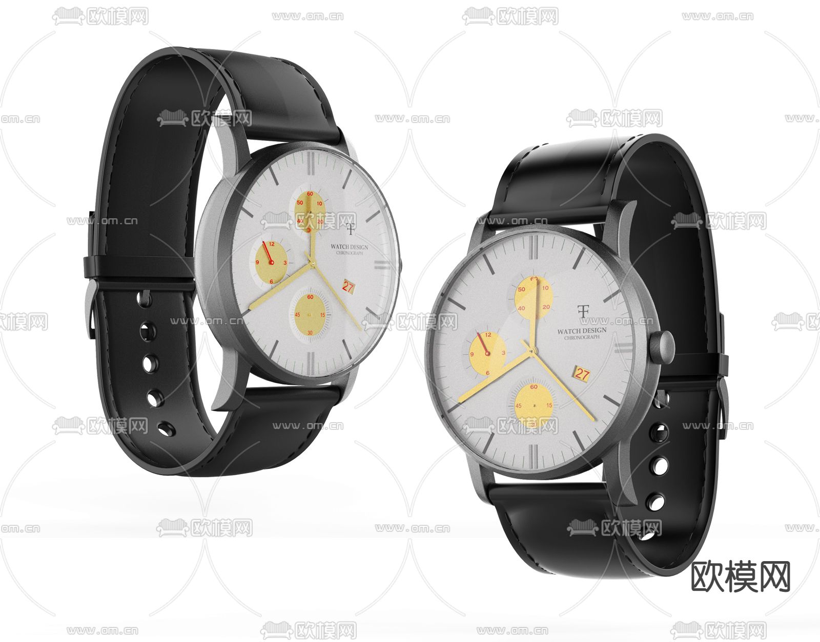 现代腕表手表3d模型下载