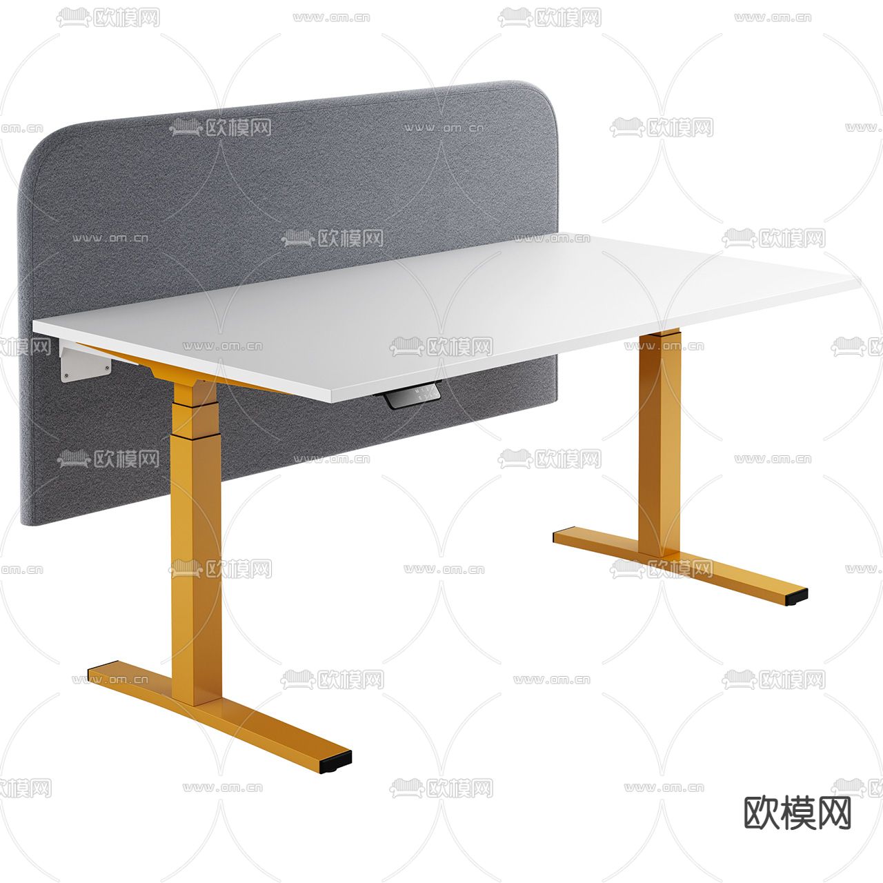 现代屏风卡位办公桌3d模型