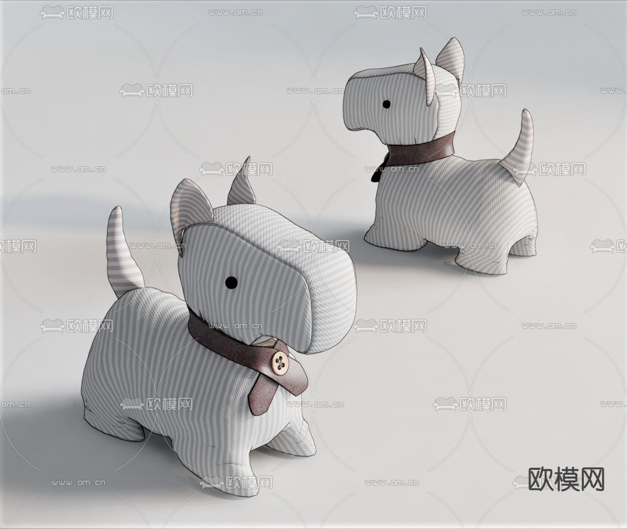 现代狗狗凳子su模型下载（渲染图1）