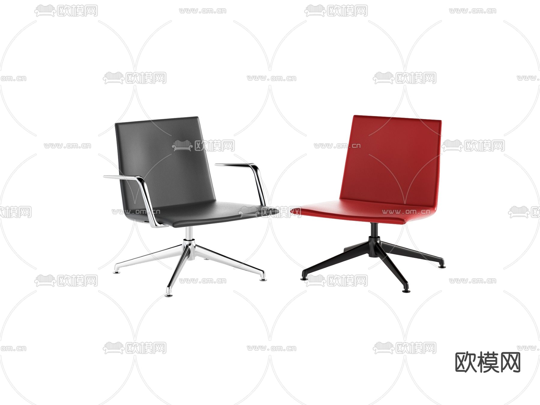 现代扶手办公椅3d模型