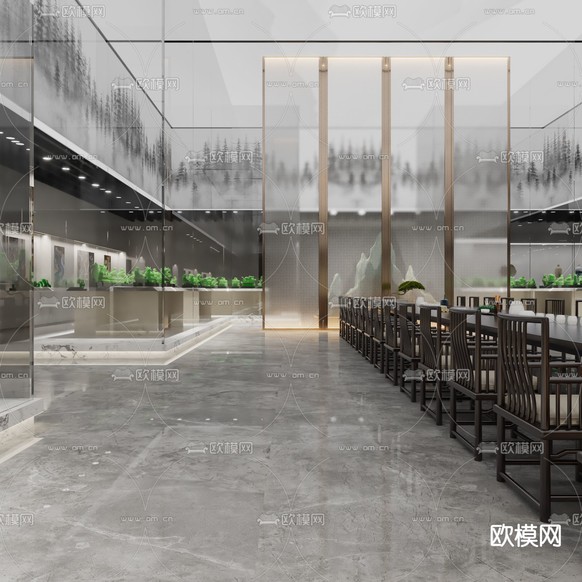 现代玉石玉器展厅3d模型下载(渲染图4)