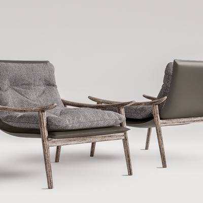 现代布艺休闲椅su模型