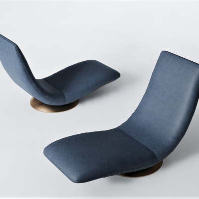  现代布艺躺椅su模型 