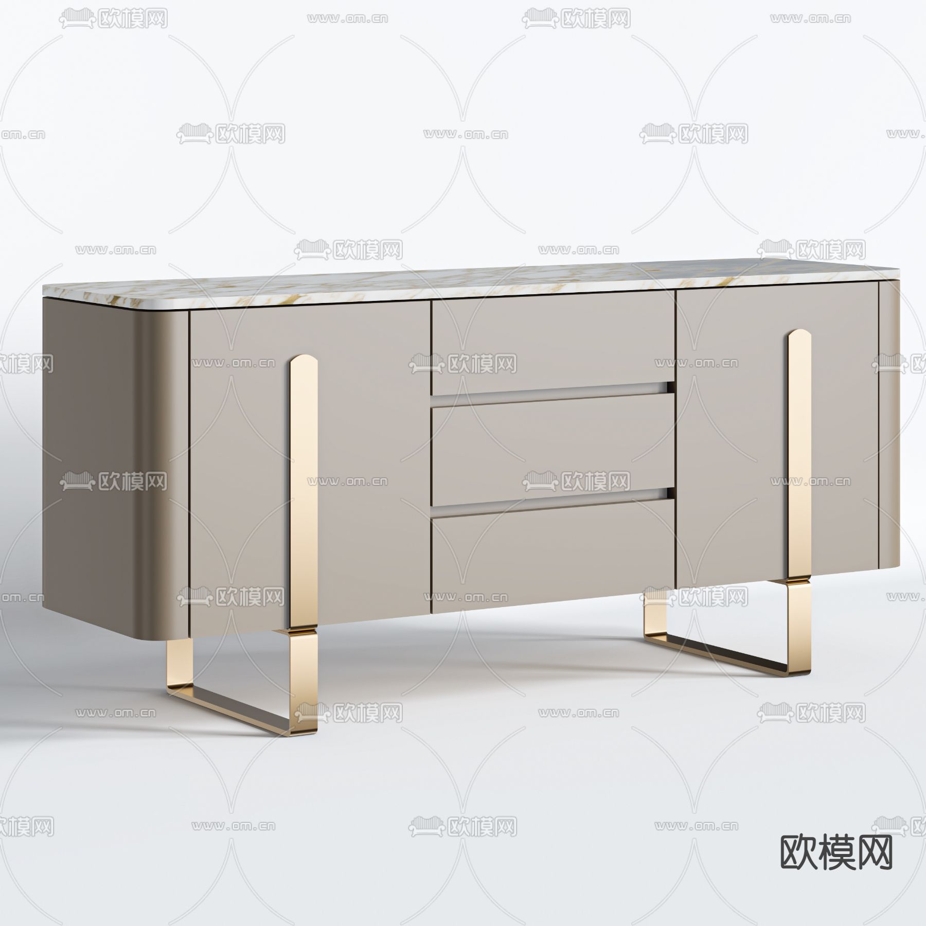 现代电视柜3d模型