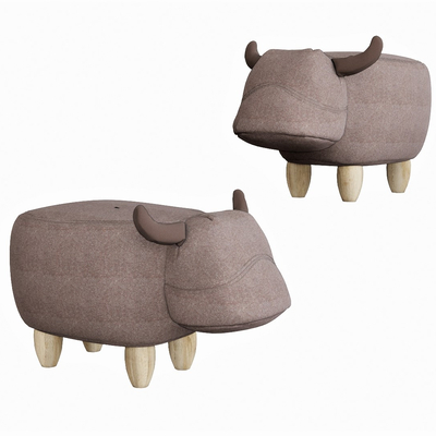  现代小牛儿童凳su模型 