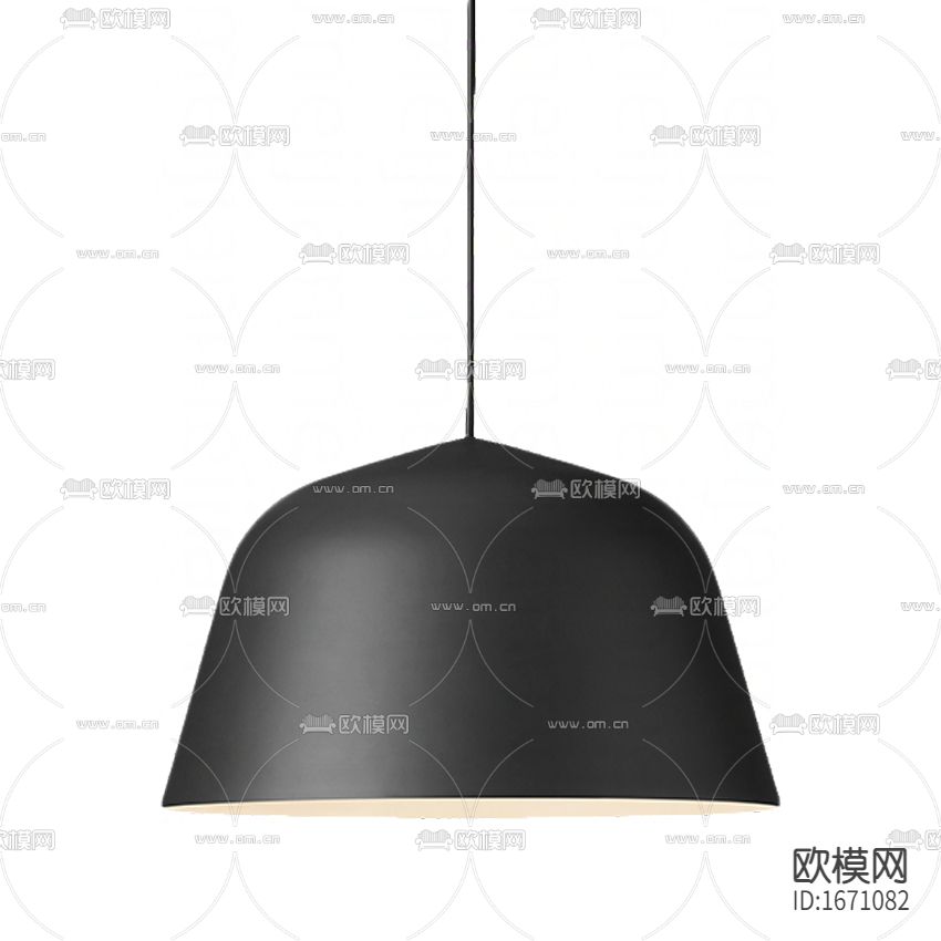 现代简约黑色塑料吊灯