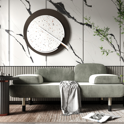  现代轻奢沙发凳su模型 