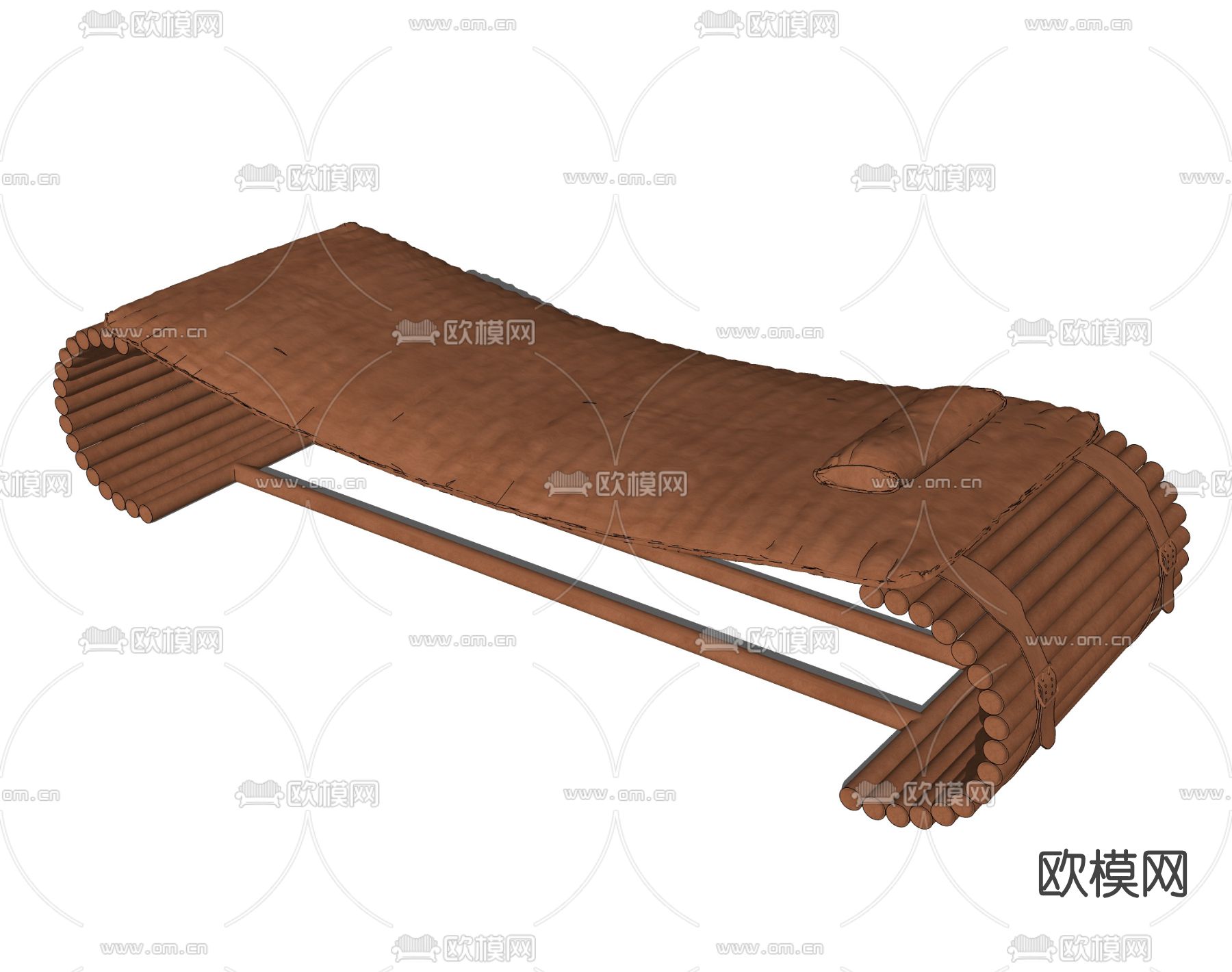 现代创意躺椅su模型下载（渲染图2）